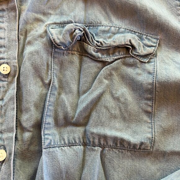 GAP Blue Button Down Shirt for Women - Picture 3 of 6